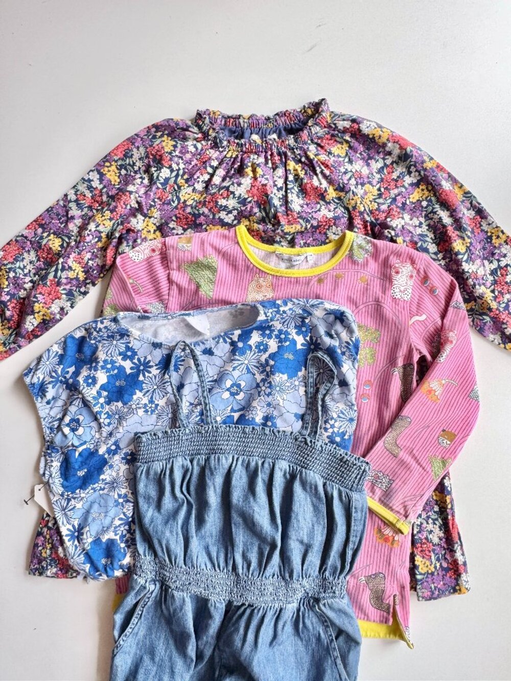 Lot of 4 Girls' Size 6-7 Items - BODEN Dress MARIMEKKO & ZARA Tops, GAP Jumpsuit